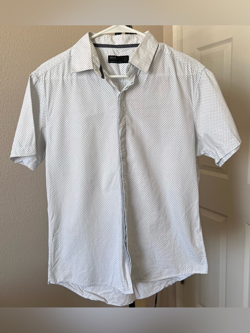 medium white button up shirt
